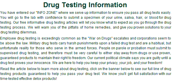 Pass Drug Test Urine - Pass Drug Test